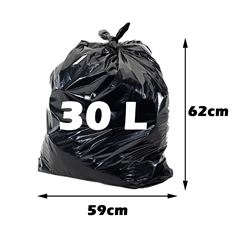 SACO LIXO 30L PRETO 59X62CM TRASH