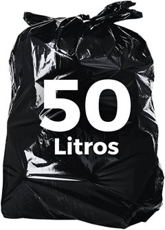 SACO LIXO 50L PRETO 63X80CM TRASH