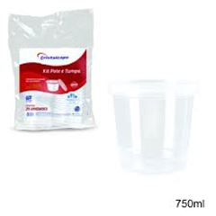 KIT POTE MULTI USO 750ML REDONDO CRISTAL