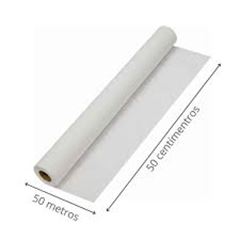 PAPEL LENCOL 50CM X 50M BRANCO VIP