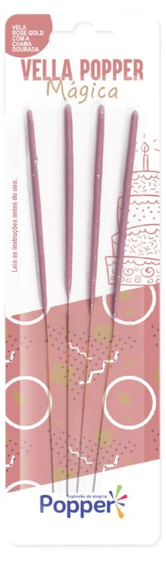 FEST VELA ESTRELAR ROSE GOLD C/ 04 POPPE