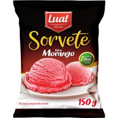 SORVETE EM PO 150GR MORANGO LUAL