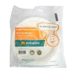DESC PRATO BCO PF 21CM C/10 MINAPLAST