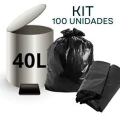 SACO LIXO 40L PRETO 47X55X0,03