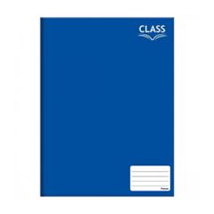 CADERNO BROCHURA, AZUL, CLASS  FORONI . 80 FOLHAS. 200MMX275MM.