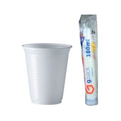 DESC COPO 180ML BRANCO C/100 GPACK