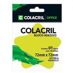 BLOCO ADESIVO 72X72 100F AMAREL COLACRIL