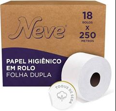 PAPEL HIGIENICO 250M F.DUPLA NEVE C/18UN